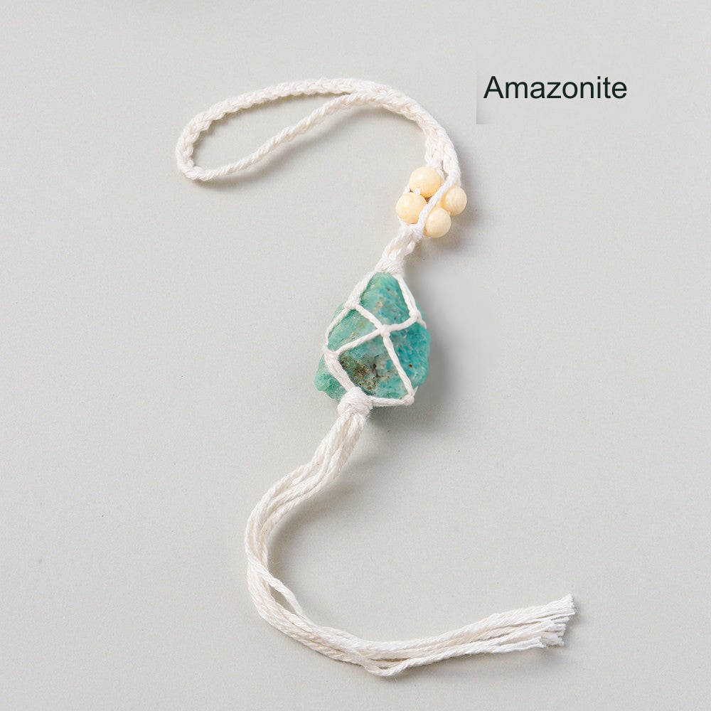 Amazonite selected SKU hanging ornament; English material label