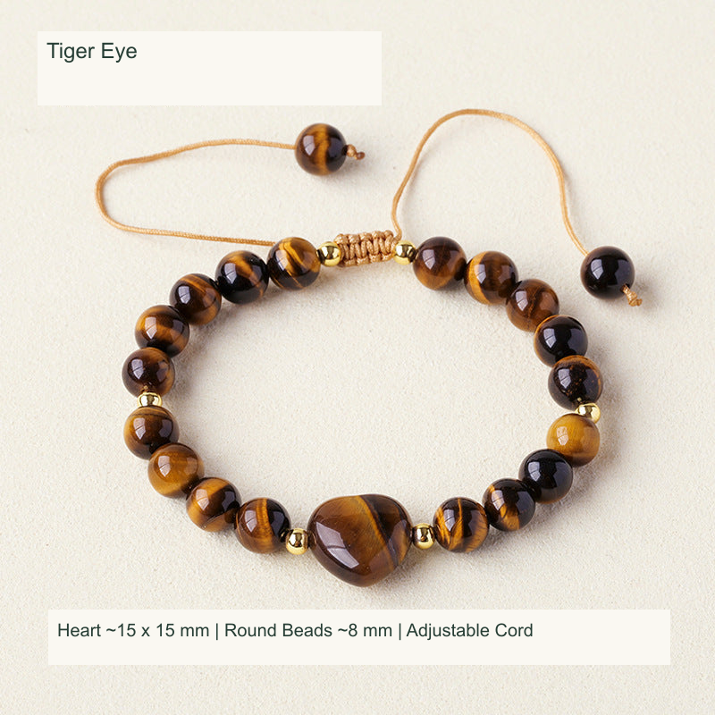 Original adjustable bracelet photograph with English supplier style and dimensions; beads and cord unchanged