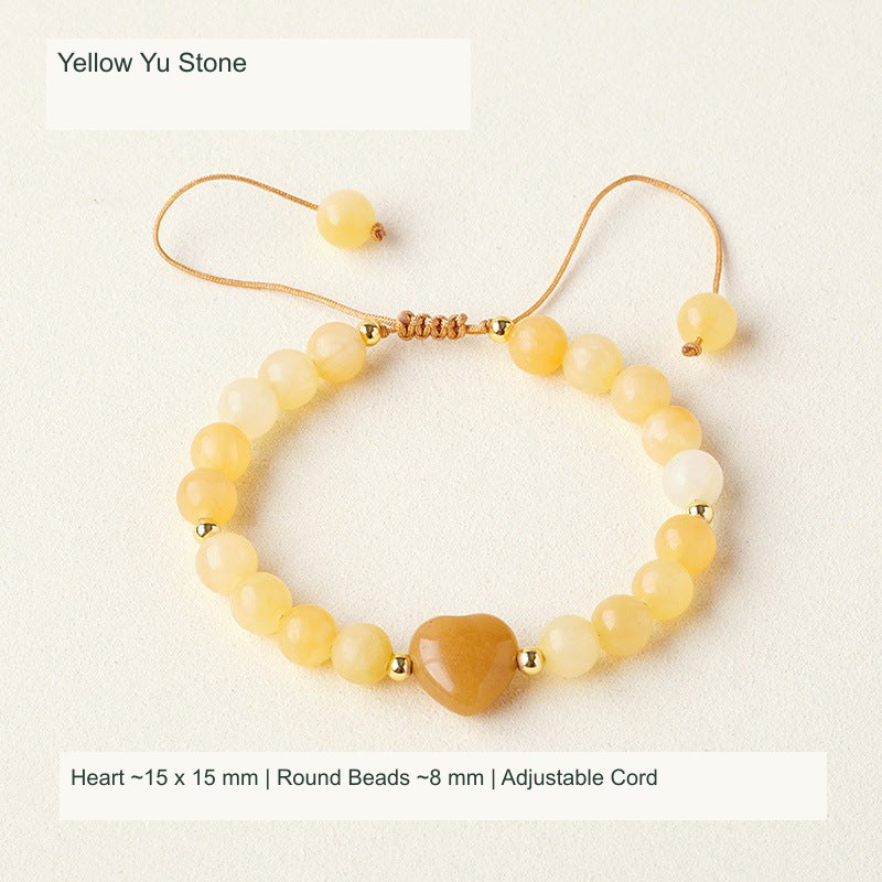 Original adjustable bracelet photograph with English supplier style and dimensions; beads and cord unchanged