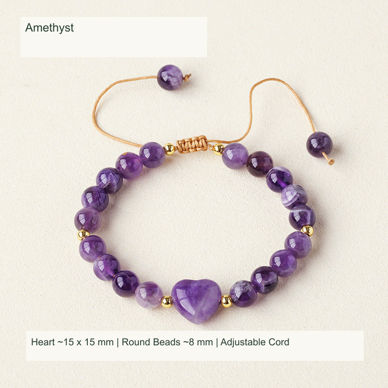 Original adjustable bracelet photograph with English supplier style and dimensions; beads and cord unchanged
