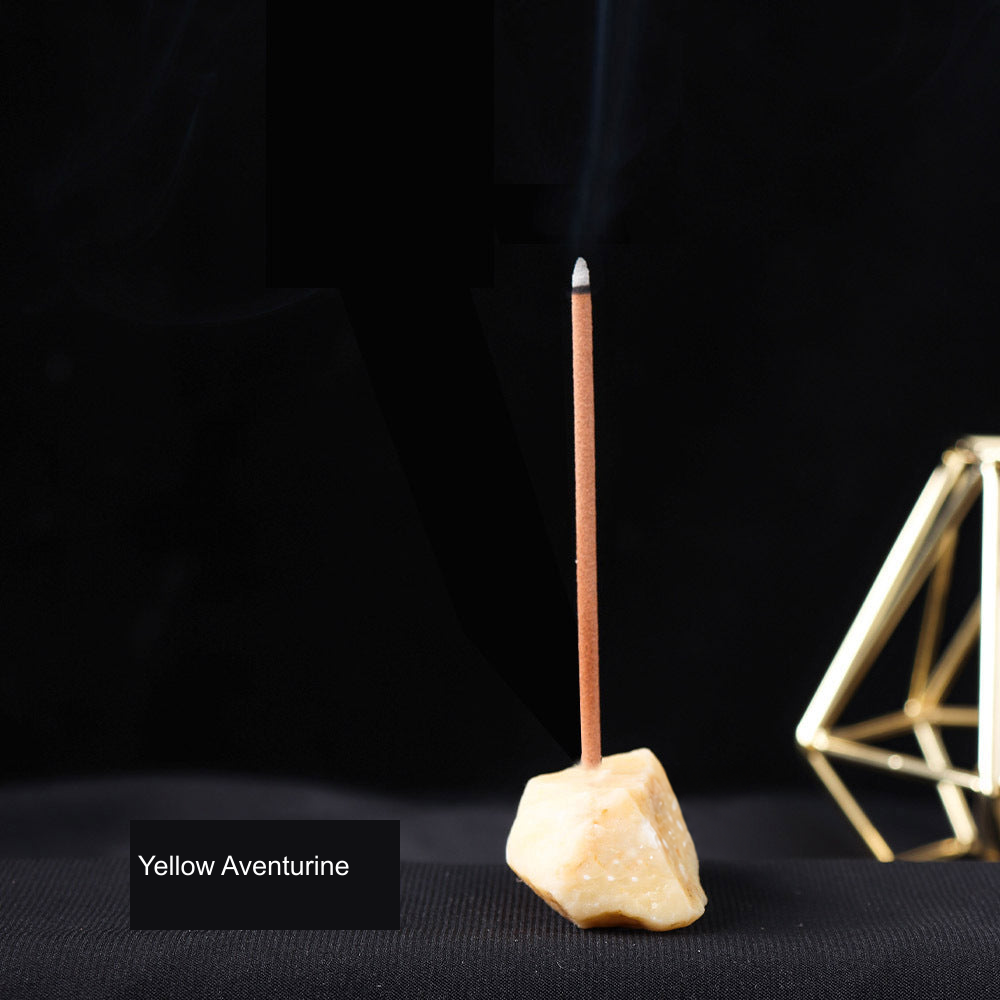 Actual incense holder SKU photograph; English source material label; local supplier watermark repair