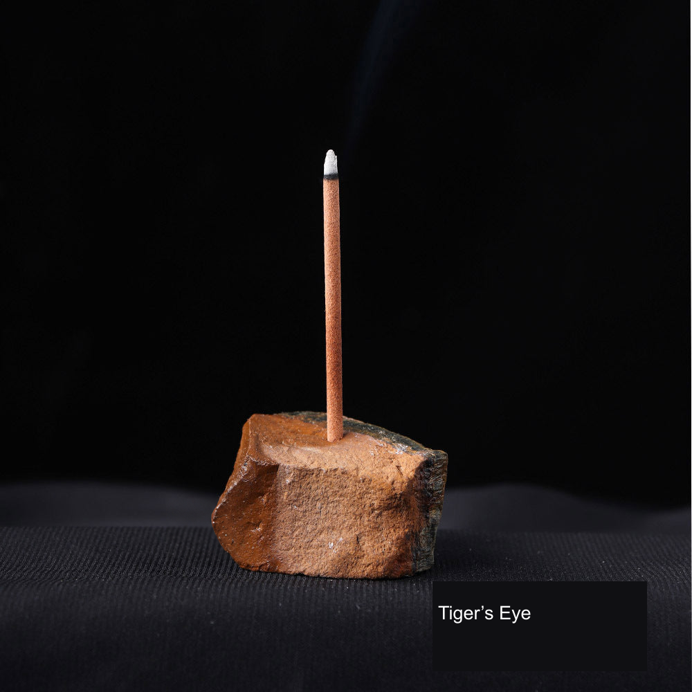 Actual incense holder SKU photograph; English source material label; local supplier watermark repair