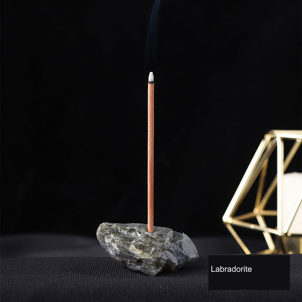 Actual incense holder SKU photograph; equivalent English supplier material label; localized watermark removal