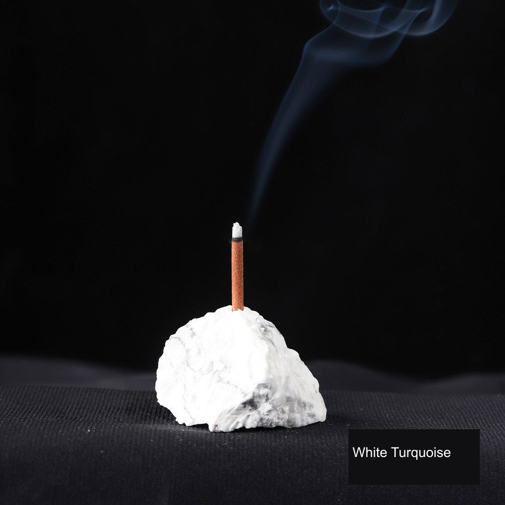 Actual incense holder SKU photograph; English source material label; local supplier watermark repair