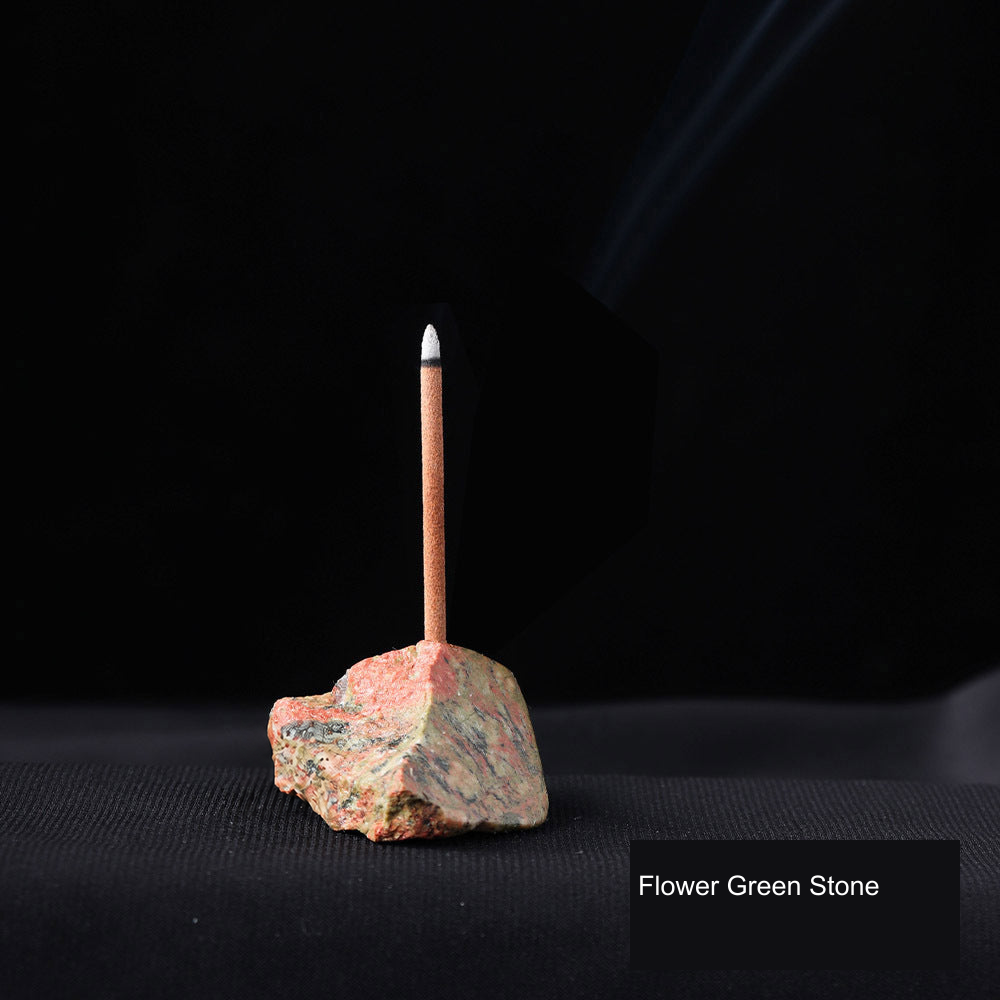 Actual incense holder SKU photograph; equivalent English supplier material label; localized watermark removal