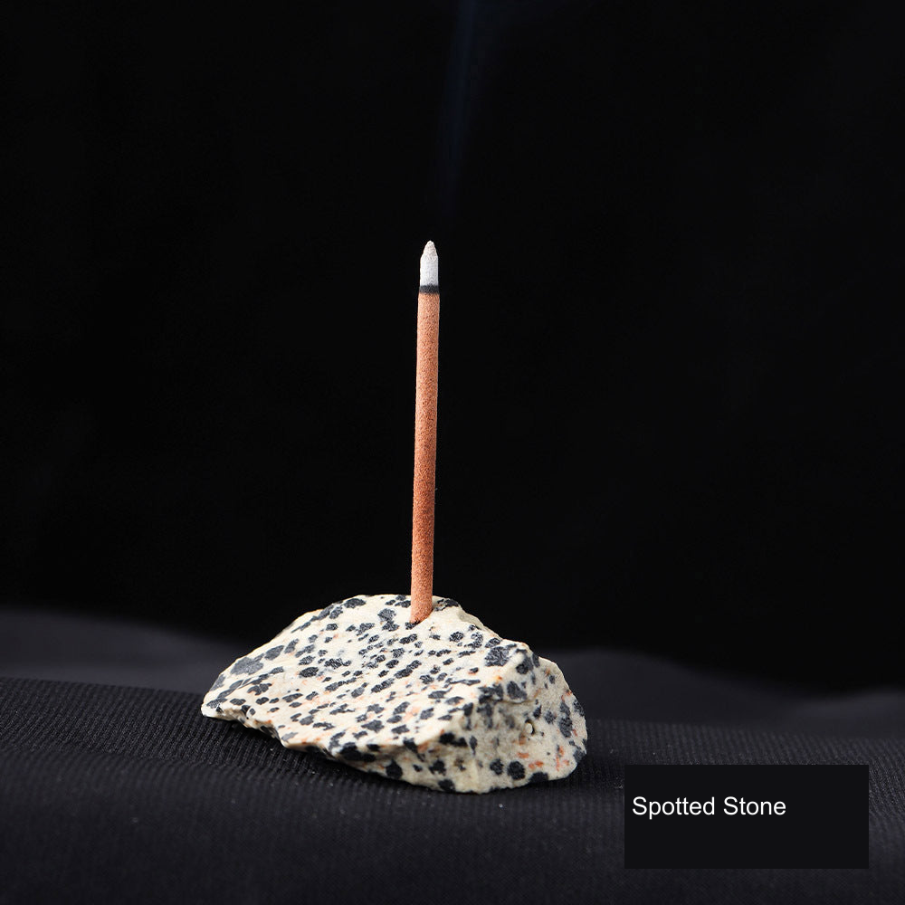 Actual incense holder SKU photograph; equivalent English supplier material label; localized watermark removal
