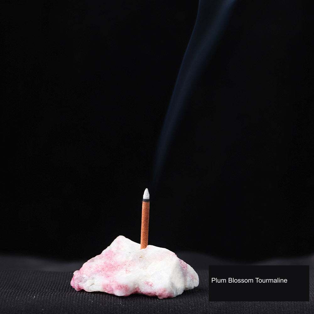 Actual incense holder SKU photograph; equivalent English supplier material label; localized watermark removal