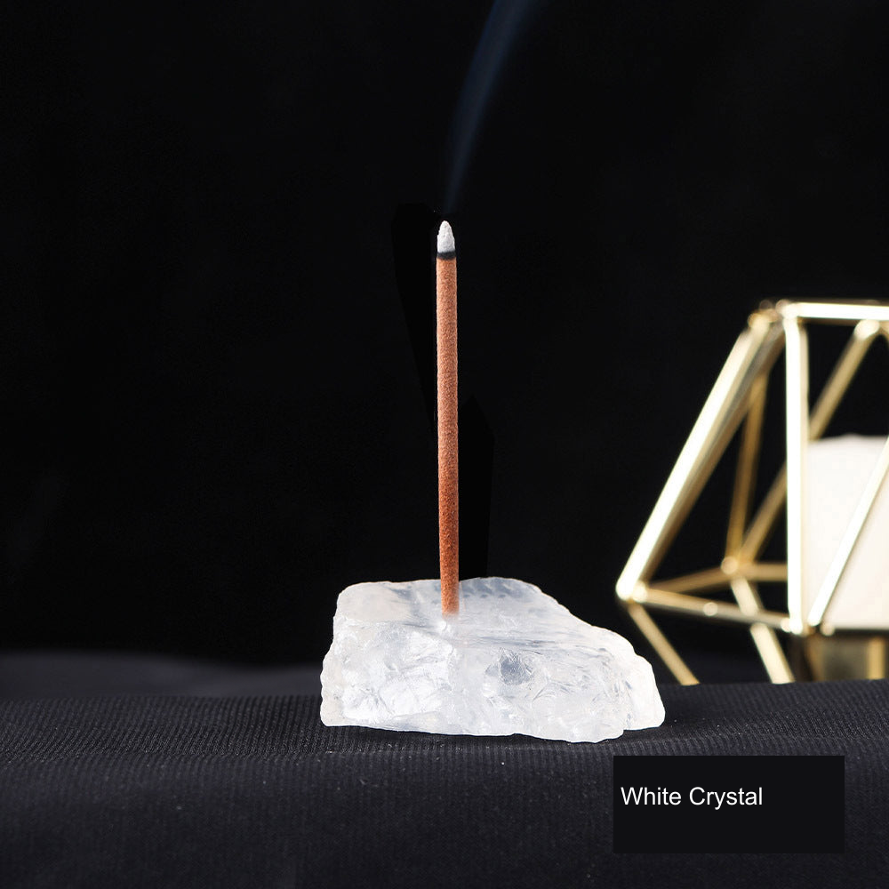 Actual incense holder SKU photograph; English source material label; local supplier watermark repair