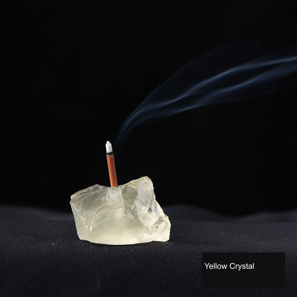 Actual incense holder SKU photograph; English source material label; local supplier watermark repair