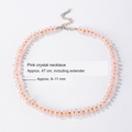 Original stone bead necklace with equivalent English photo label and size references; stones and necklace unchanged