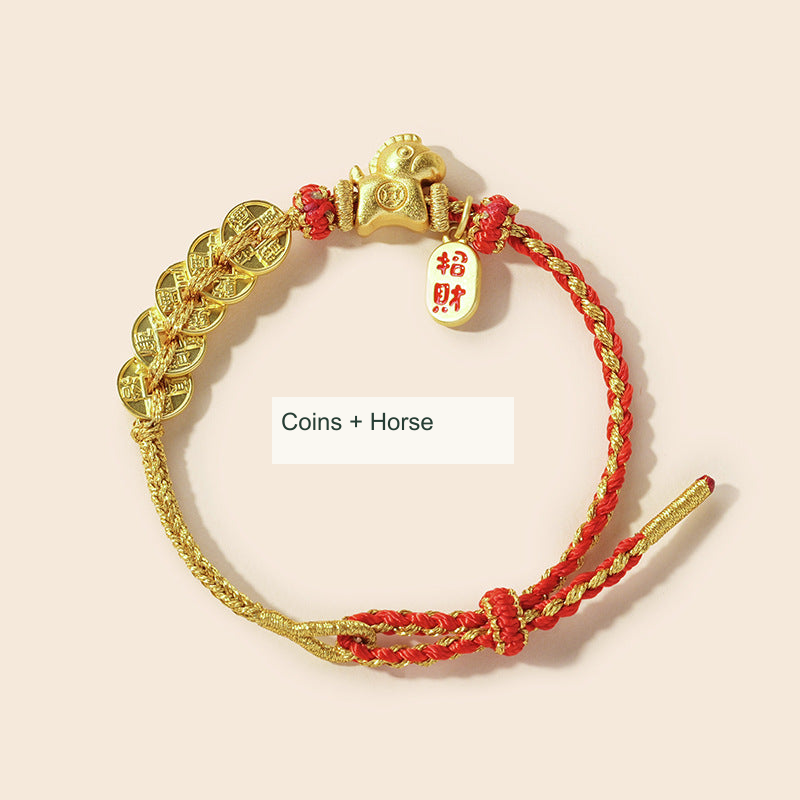 Original Chinese knot jewelry style; caption translated to English, actual cord and decorative motifs preserved