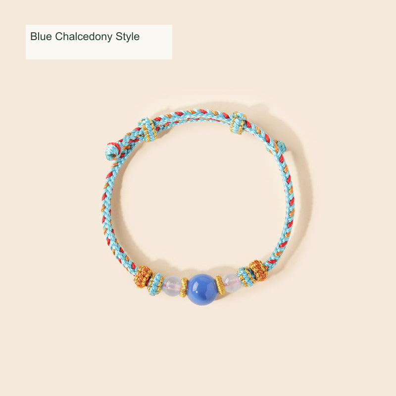 Original Chinese knot jewelry style; caption translated to English, actual cord and decorative motifs preserved