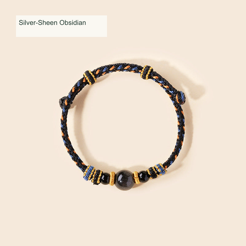 Original Chinese knot jewelry style; caption translated to English, actual cord and decorative motifs preserved