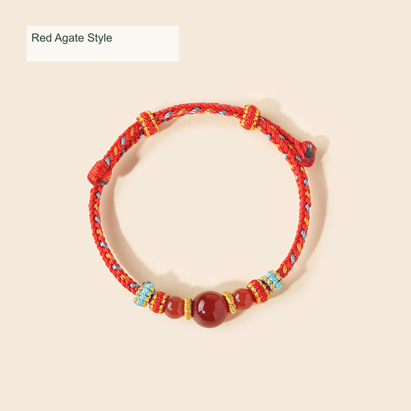 Original Chinese knot jewelry style; caption translated to English, actual cord and decorative motifs preserved