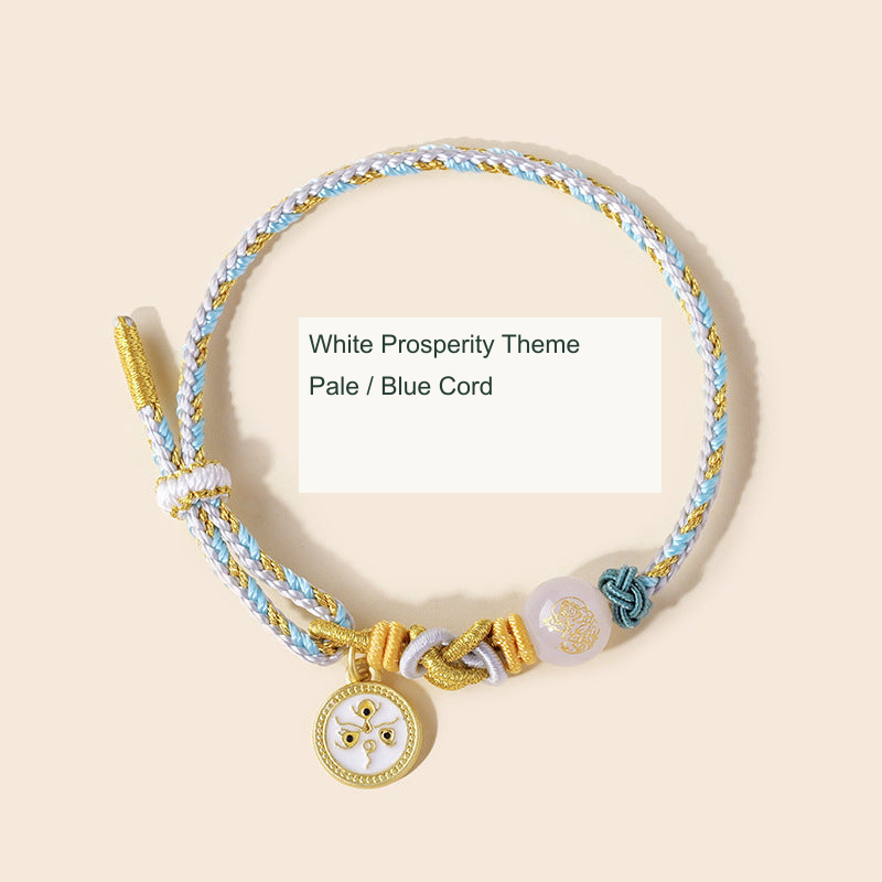 Original Chinese knot jewelry style; caption translated to English, actual cord and decorative motifs preserved