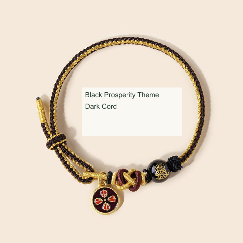 Original Chinese knot jewelry style; caption translated to English, actual cord and decorative motifs preserved