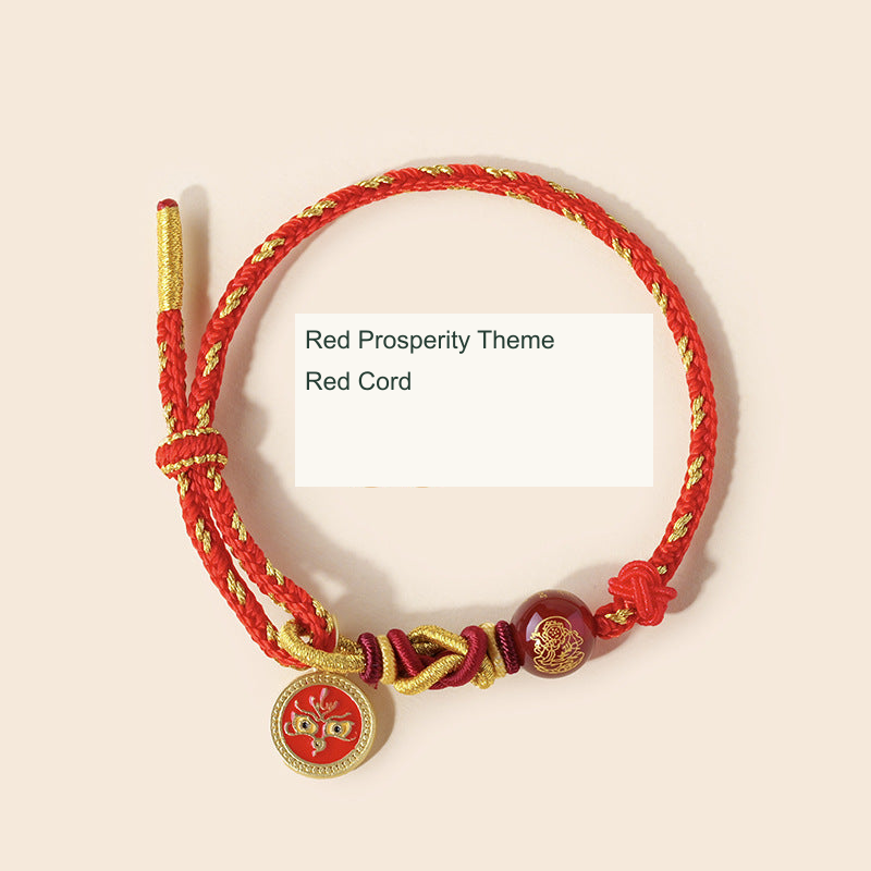 Original Chinese knot jewelry style; caption translated to English, actual cord and decorative motifs preserved