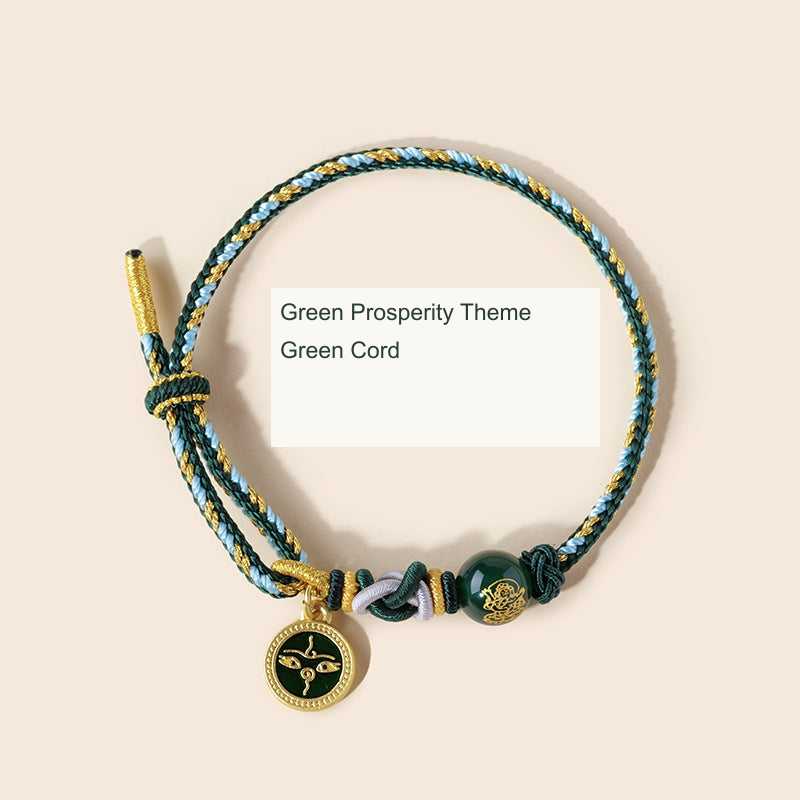 Original Chinese knot jewelry style; caption translated to English, actual cord and decorative motifs preserved