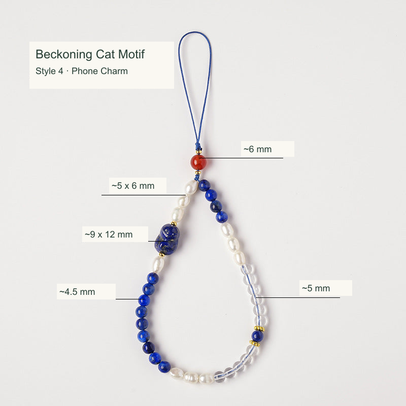 Original lapis phone charm style; English title and approximate dimensions, actual product preserved