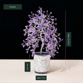 Metallic-finish tree SKU source5, English material and dimensions