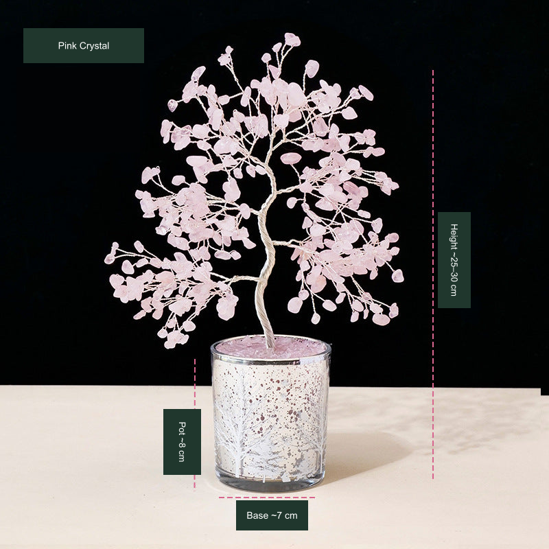 Metallic-finish tree SKU source6, English material and dimensions