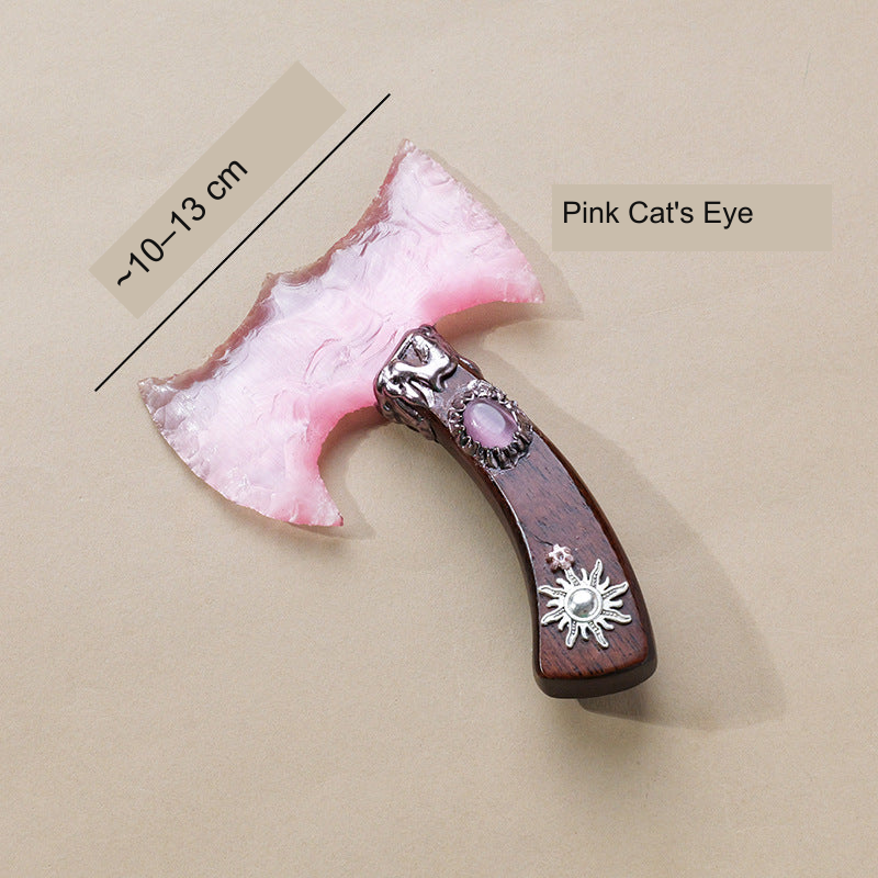 Original photographed collectible option 11 — equivalent English caption: ~10–13 cm; Pink Cat's Eye