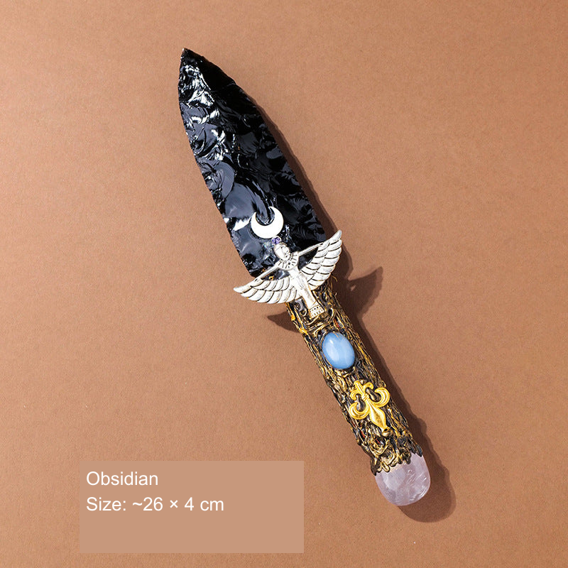 Original photographed collectible option 21 — equivalent English caption: Obsidian; Size: ~26 × 4 cm