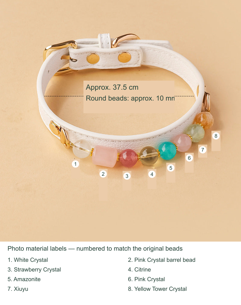 Rainbow decorative collar S actual SKU photograph; English photo-label legend