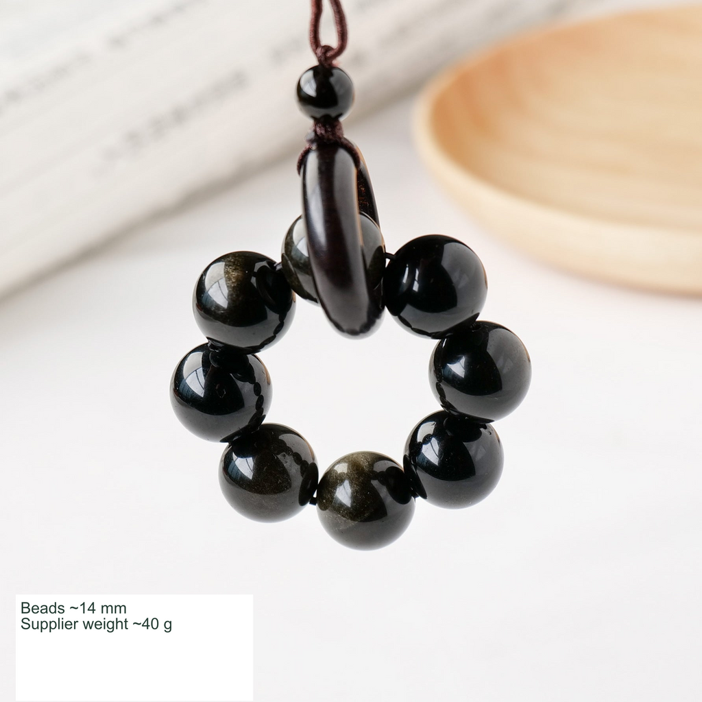 Supplier Goldstone prayer-bead style with English approximate 14 mm and 40 g references