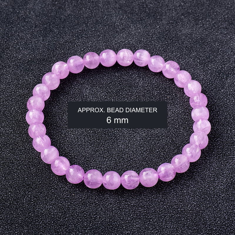 Purple bead bracelet — approximately 6 mm beads