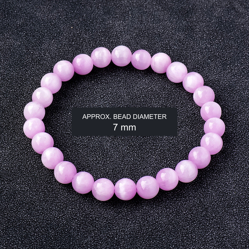Purple bead bracelet — approximately 7 mm beads