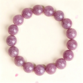 Original purple rose quartz supplier-labelled bracelet image; only empty advertising header or border cropped, beads unaltered; representative view, not a measured photograph of every bead-size option.