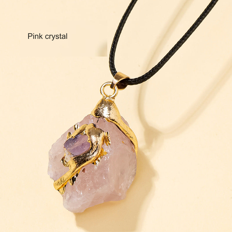Original selected stone pendant with equivalent English photo-label translation; product and accent stones unchanged