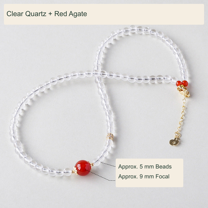 Original beaded necklace photo with English material and bead size labels
