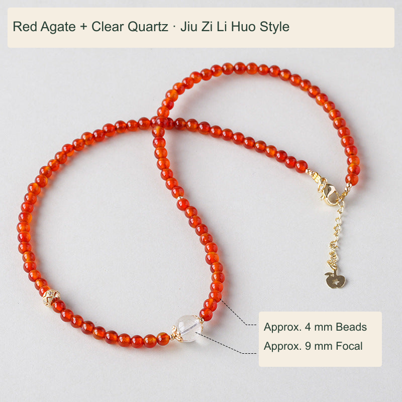 Original beaded necklace photo with English material and bead size labels
