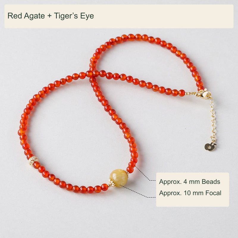Original beaded necklace photo with English material and bead size labels