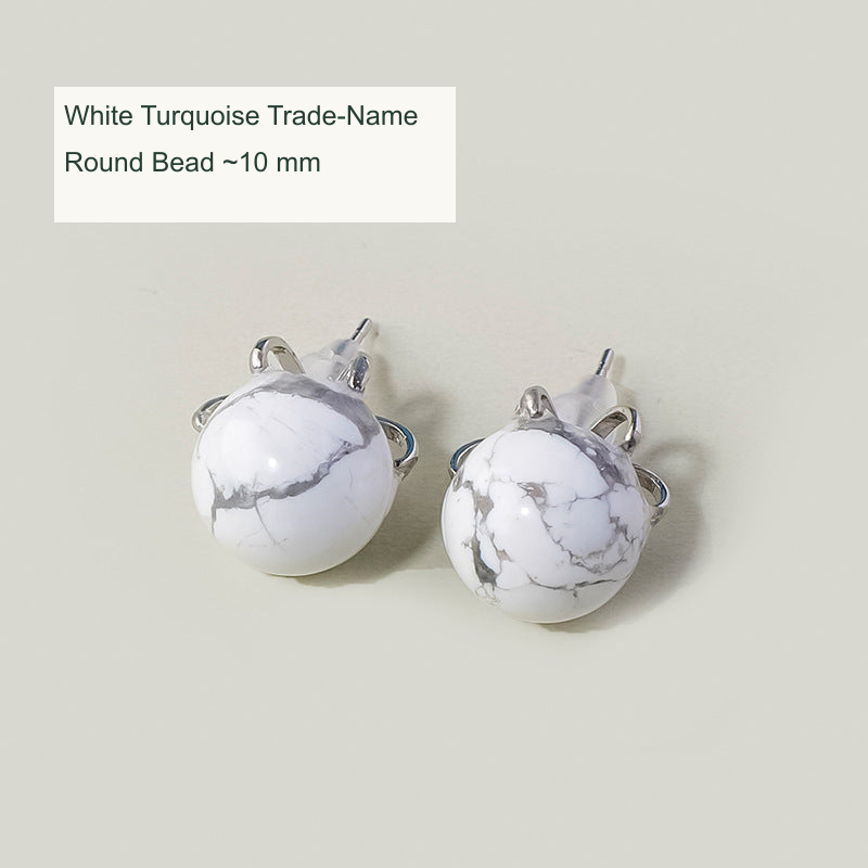 White Turquoise Trade-Name · Round Bead · 10 mm English image
