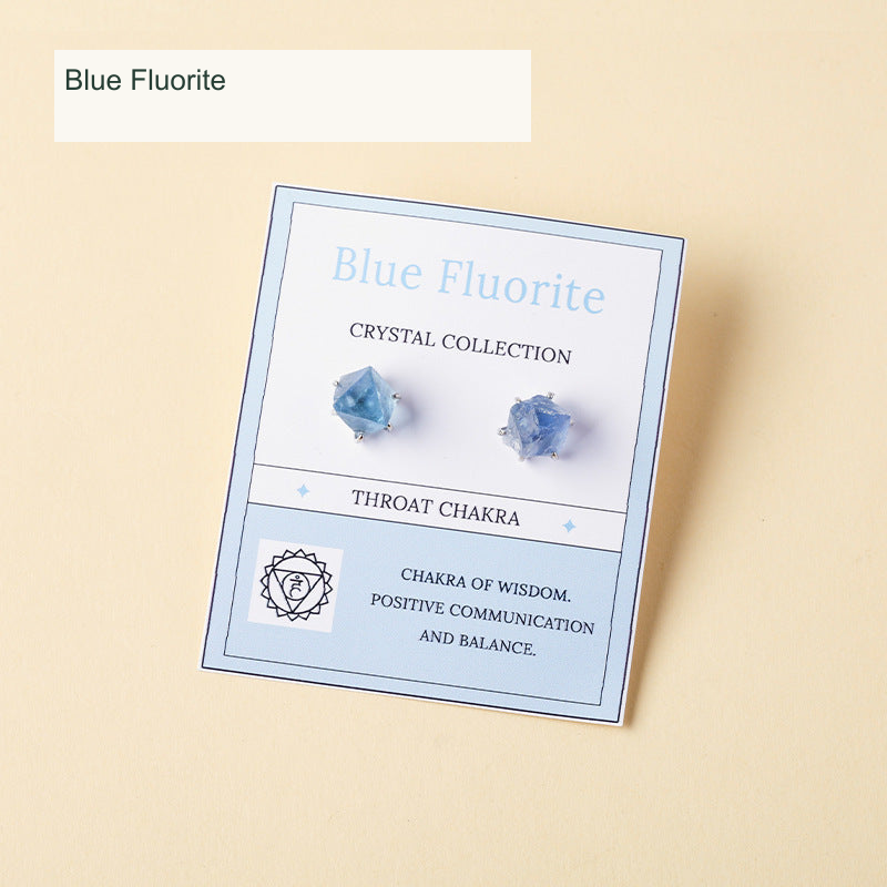 Blue Fluorite · Octahedral Card Style English image