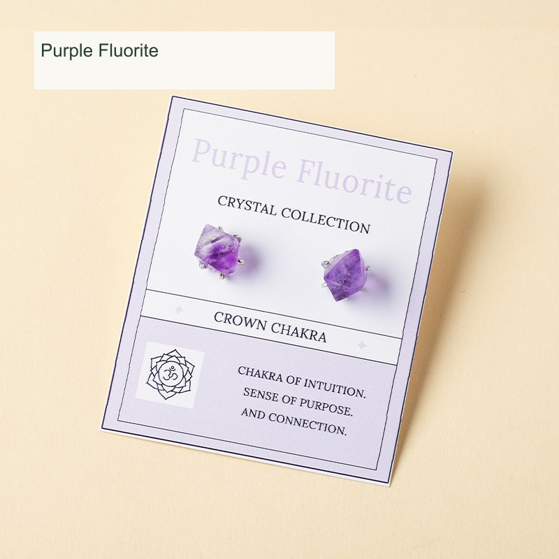 Purple Fluorite · Octahedral Card Style English image
