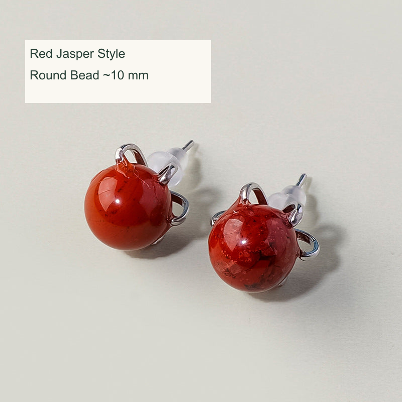Red Jasper Supplier Style · Round Bead · 10 mm English image