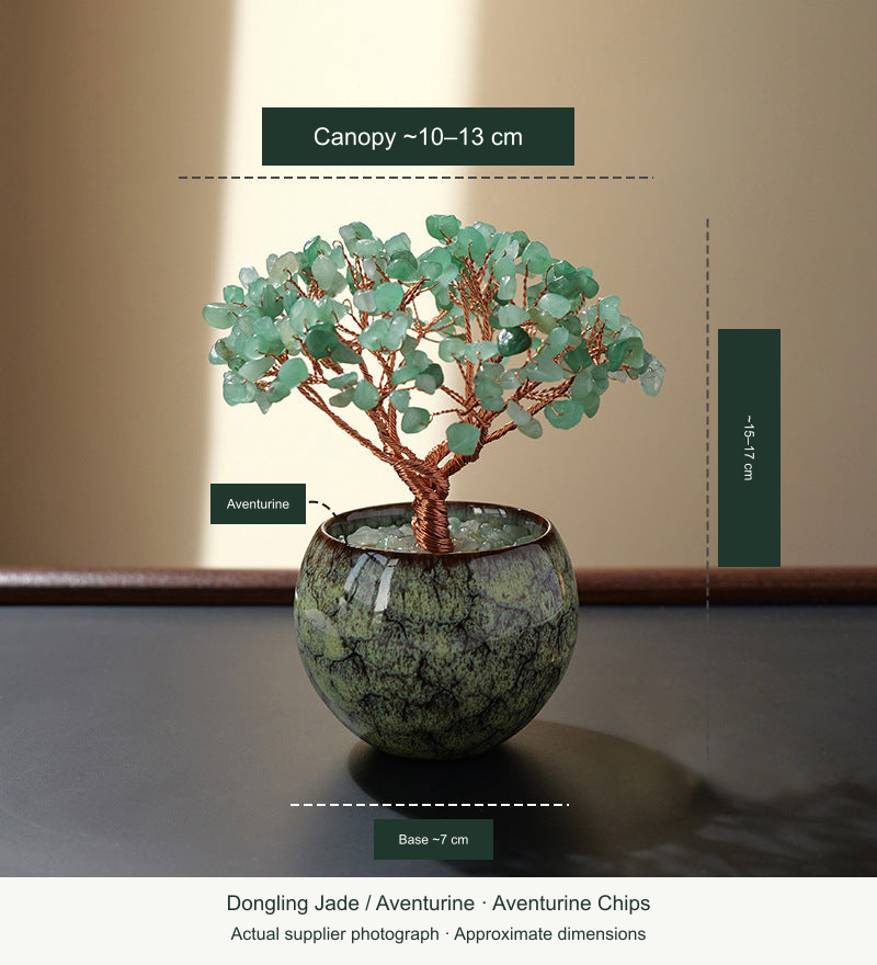 Dongling Jade / Aventurine Canopy · Aventurine Chips — English supplier dimensions