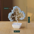 Aquamarine white-pot tree — original photograph with English height18cm and base7.5cm captions