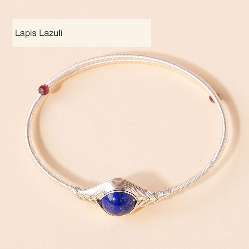 Lapis Lazuli Focal Bangle · ~10 mm original product photograph English supplier labels