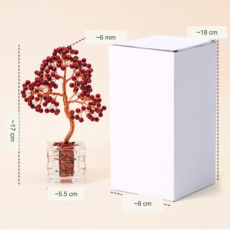 Wishing tree actual style 11 — original photograph with equivalent English labels; physical packaging and charms retained