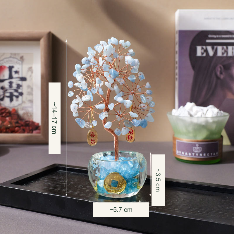 Wishing tree actual style 40 — original photograph with equivalent English labels; physical packaging and charms retained
