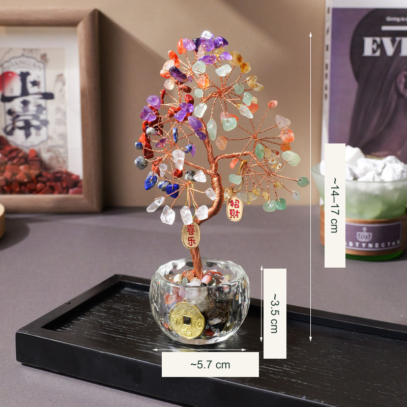 Wishing tree actual style 45 — original photograph with equivalent English labels; physical packaging and charms retained
