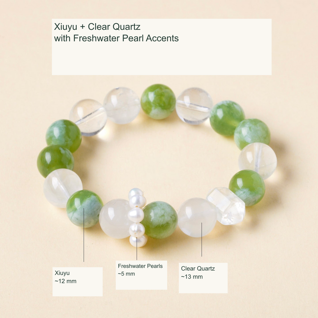 Original Xiuyu and stone bracelet specific style dimensions; captions translated to English, product preserved